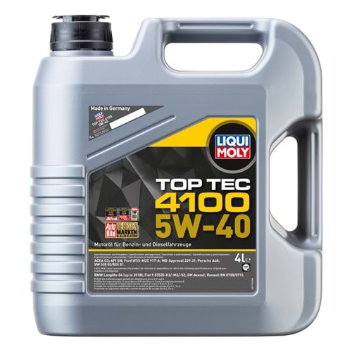 Liqui Moly Top Tec 4100 5W-40 Motor Yağı 4 L (2195)