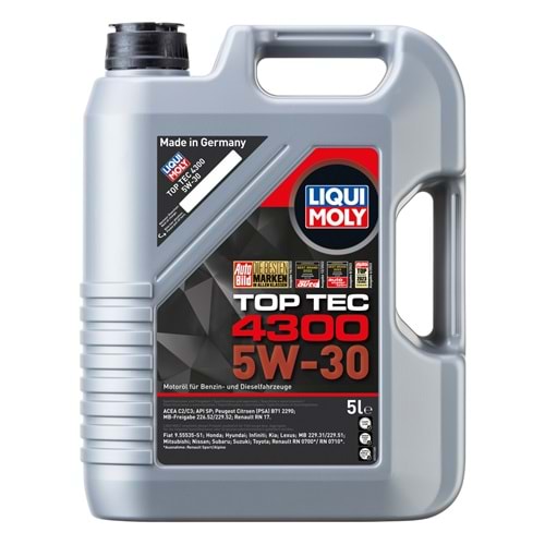 Liqui Moly Top Tec 4300 5W-30 Motor Yağı 5 L (2324)