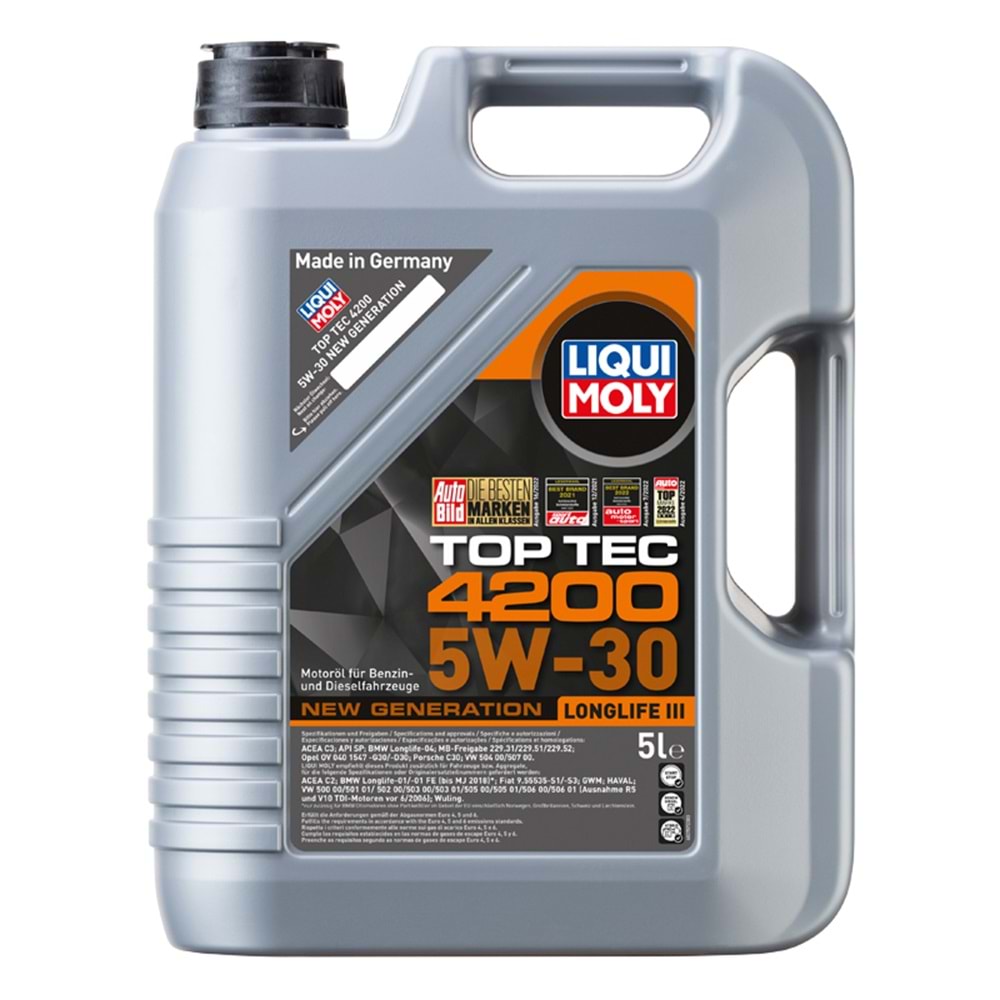 Liqui Moly Top Tec 4200 5W-30 Tam Sentetik Motor Yağı 5 L (8973)