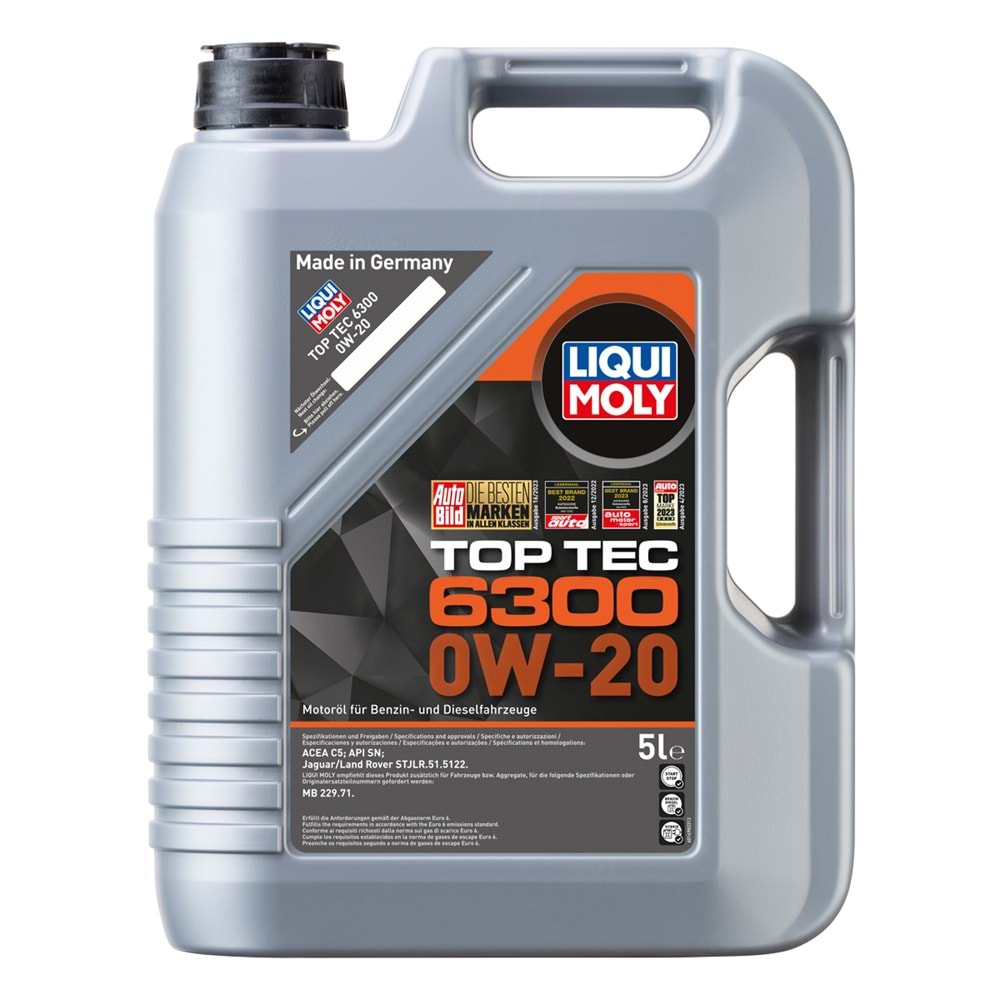 Liqui Moly Top Tec 6300 0W-20 Motor Yağı 5 L (21217)
