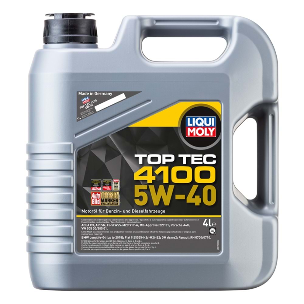 Liqui Moly Top Tec 4100 5W-40 Motor Yağı 4 L (2195)